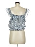 Q&A 100% Polyester Blue Sleeveless Blouse Size M - photo 2