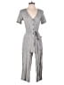 Dress Forum 100% Rayon Stripes Gray Jumpsuit Size S - photo 1