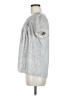 Left Coast by Dolan 100% Polyester Metallic Silver Short Sleeve Blouse Size M - photo 5