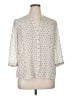 H&M 100% Polyester Polka Dots Ivory 3/4 Sleeve Blouse Size 14 - photo 1