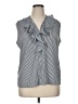 Karl Lagerfeld Paris 100% Polyester Gray Sleeveless Blouse Size XL - photo 1