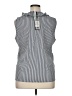 Karl Lagerfeld Paris 100% Polyester Gray Sleeveless Blouse Size XL - photo 2