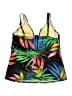 Miraclesuit Tropical Black Swimsuit Top Size 14 - photo 2
