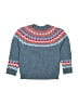 Boden Chevron-herringbone Blue Pullover Sweater Size 12-18 mo - photo 2