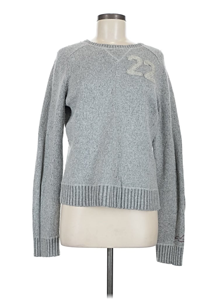 Pre-owned Hollister Pullover Sweater In Gray