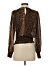 Good American 100% Polyester Animal Print Brown Long Sleeve Blouse Size Sm (1) - photo 2