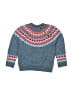Boden Chevron-herringbone Blue Pullover Sweater Size 12-18 mo - photo 1