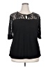 NY Collection Black 3/4 Sleeve Top Size 2X - photo 1