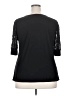 NY Collection Black 3/4 Sleeve Top Size 2X - photo 2