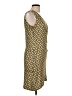 Unbranded Print Yellow Casual Dress Size L - photo 4