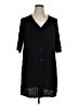 DKNY Black 3/4 Sleeve Button-Down Shirt Size XL - photo 1