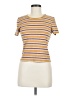PS Basics by PacSun Stripes Gold Short Sleeve Turtleneck Size M - photo 1