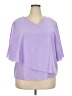 Unbranded 100% Polyester Purple Short Sleeve Blouse Size 3X - photo 1