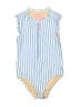 Crewcuts Stripes Blue One Piece Swimsuit Size 6 - 7 - photo 1
