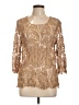 BFA Classics 100% Polyester Tan 3/4 Sleeve Blouse Size L - photo 1