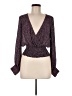 Parker Purple Long Sleeve Blouse Size M - photo 1