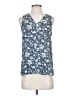 Ann Taylor LOFT Outlet Floral Blue Tank Top Size XS - photo 1