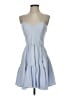 Open Edit Solid Blue Casual Dress Size S - photo 1