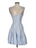 Open Edit Solid Blue Casual Dress Size S - photo 2