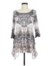 One World Silver 3/4 Sleeve Blouse Size M - photo 1