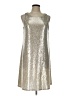 MSK Metallic Silver Cocktail Dress Size L - photo 1
