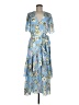 Tanya Taylor 100% Polyester Paisley Blue Cocktail Dress Size 6 - photo 1