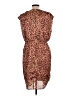 Express 100% Polyester Animal Print Brown Cocktail Dress Size L - photo 2