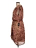 Express 100% Polyester Animal Print Brown Cocktail Dress Size L - photo 5