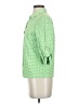 J. McLaughlin Polka Dots Green 3/4 Sleeve Button-Down Shirt Size S - photo 5