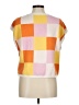Unbranded 100% Viscose Checkered-gingham Orange Poncho Size M - photo 2