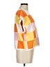 Unbranded 100% Viscose Checkered-gingham Orange Poncho Size M - photo 4