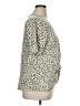 Bobeau Animal Print Ivory Short Sleeve Blouse Size XL - photo 4