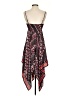 Express 100% Polyester Paisley Red Casual Dress Size XS - photo 2