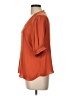 Maison d' Amelie 100% Polyester Orange Short Sleeve Blouse Size L - photo 5
