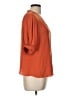 Maison d' Amelie 100% Polyester Orange Short Sleeve Blouse Size L - photo 4
