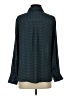 Banana Republic 100% Polyester Houndstooth Teal Long Sleeve Blouse Size S - photo 2