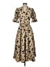 JESSAKAE 100% Polyester Stars Tan Casual Dress Size XS - photo 1