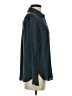 Banana Republic 100% Polyester Houndstooth Teal Long Sleeve Blouse Size S - photo 4