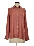 Banana Republic 100% Polyester Houndstooth Brown Long Sleeve Blouse Size S - photo 1
