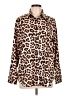 Unbranded Animal Print Brown Long Sleeve Blouse Size L - photo 1