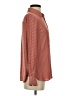 Banana Republic 100% Polyester Houndstooth Brown Long Sleeve Blouse Size S - photo 4