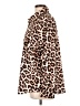 Unbranded Animal Print Brown Long Sleeve Blouse Size L - photo 5