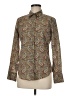 J.Crew 100% Cotton Paisley Brown Long Sleeve Button-Down Shirt Size M (estimated) - photo 1