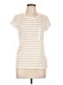 Universal Thread Stripes Ivory Short Sleeve T-Shirt Size L - photo 1