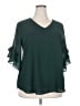 Assorted Brands 100% Polyester Teal 3/4 Sleeve Blouse Size XXL - photo 1