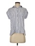 Rails Stripes Blue Short Sleeve Blouse Size S - photo 1