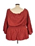 Lane Bryant Red 3/4 Sleeve Blouse Size 26 - 28 Plus - photo 2