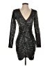 L'Atiste by Amy Metallic Silver Cocktail Dress Size S - photo 1