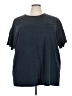 Unbranded Solid Blue Short Sleeve T-Shirt Size 4X - photo 1