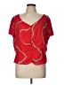 Carlisle 100% Polyester Red Short Sleeve Blouse Size L (estimated) - photo 1